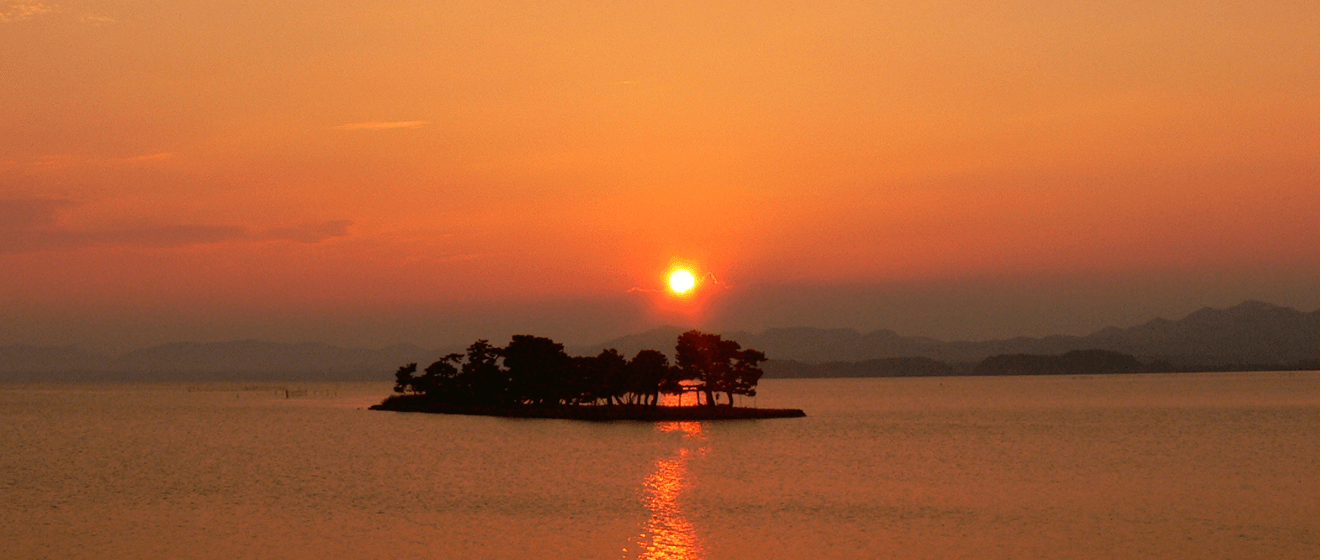 slide4：宍道湖の夕日